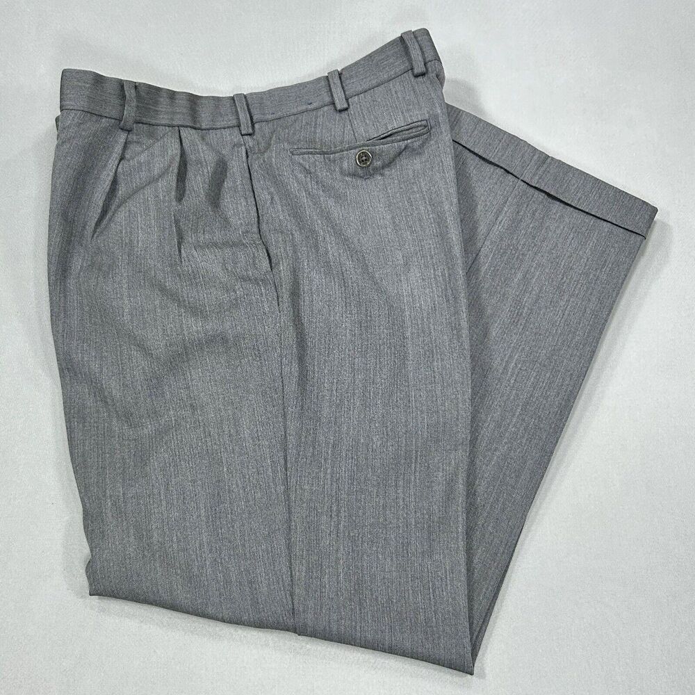 Brooks Brothers Pants Men's Gray 37x30 Preppy Casual Cuffed Chino 1818 Madison